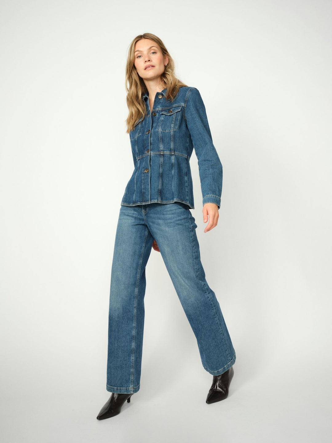 Chemise en denim avec surpiqûres Cintura Odak