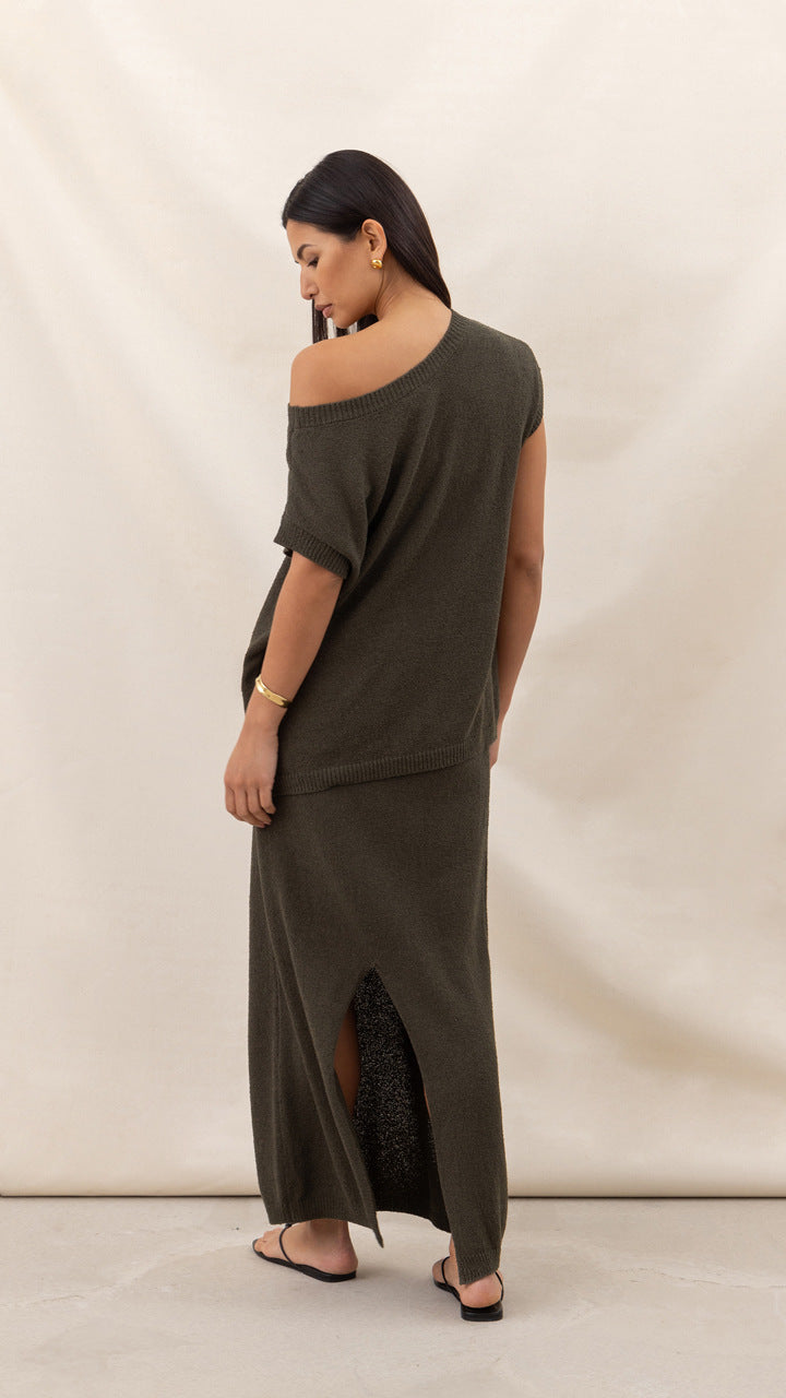 Ensemble Maia ample en maille texturée