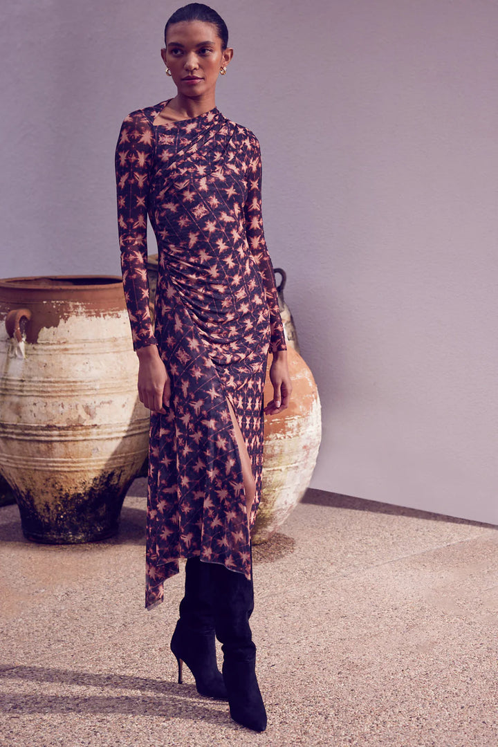 Robe midi motif tie-dye Marina