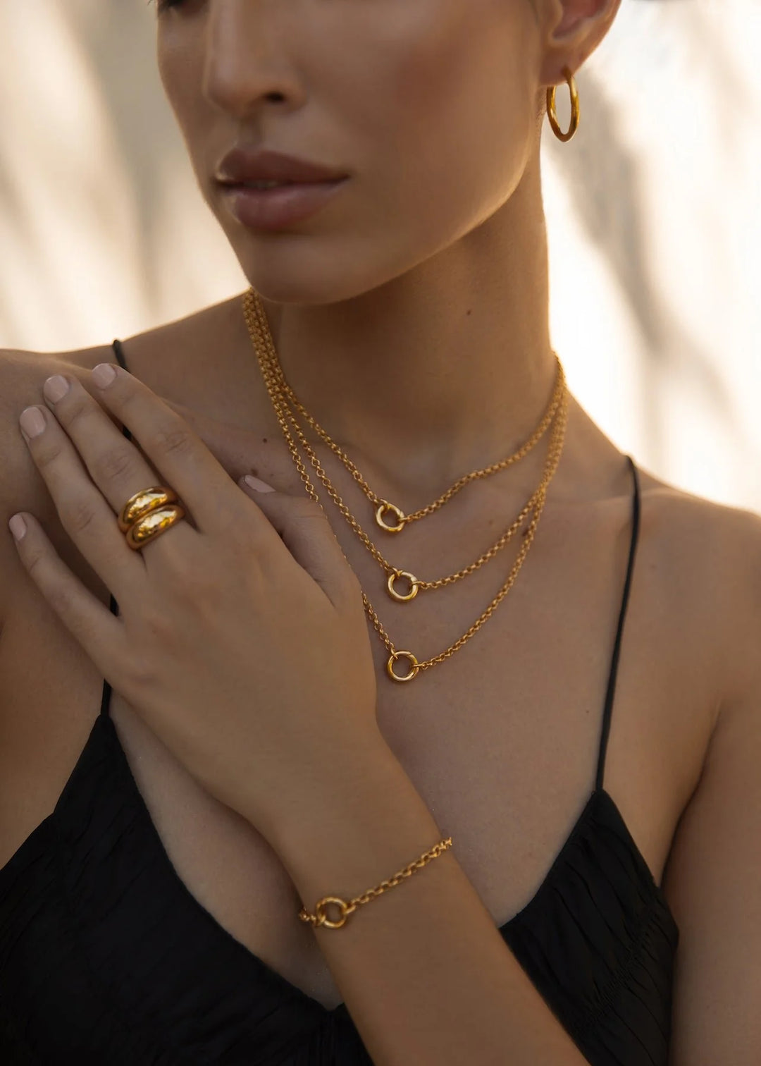 Collier chaîne avec anneau Diana 20"