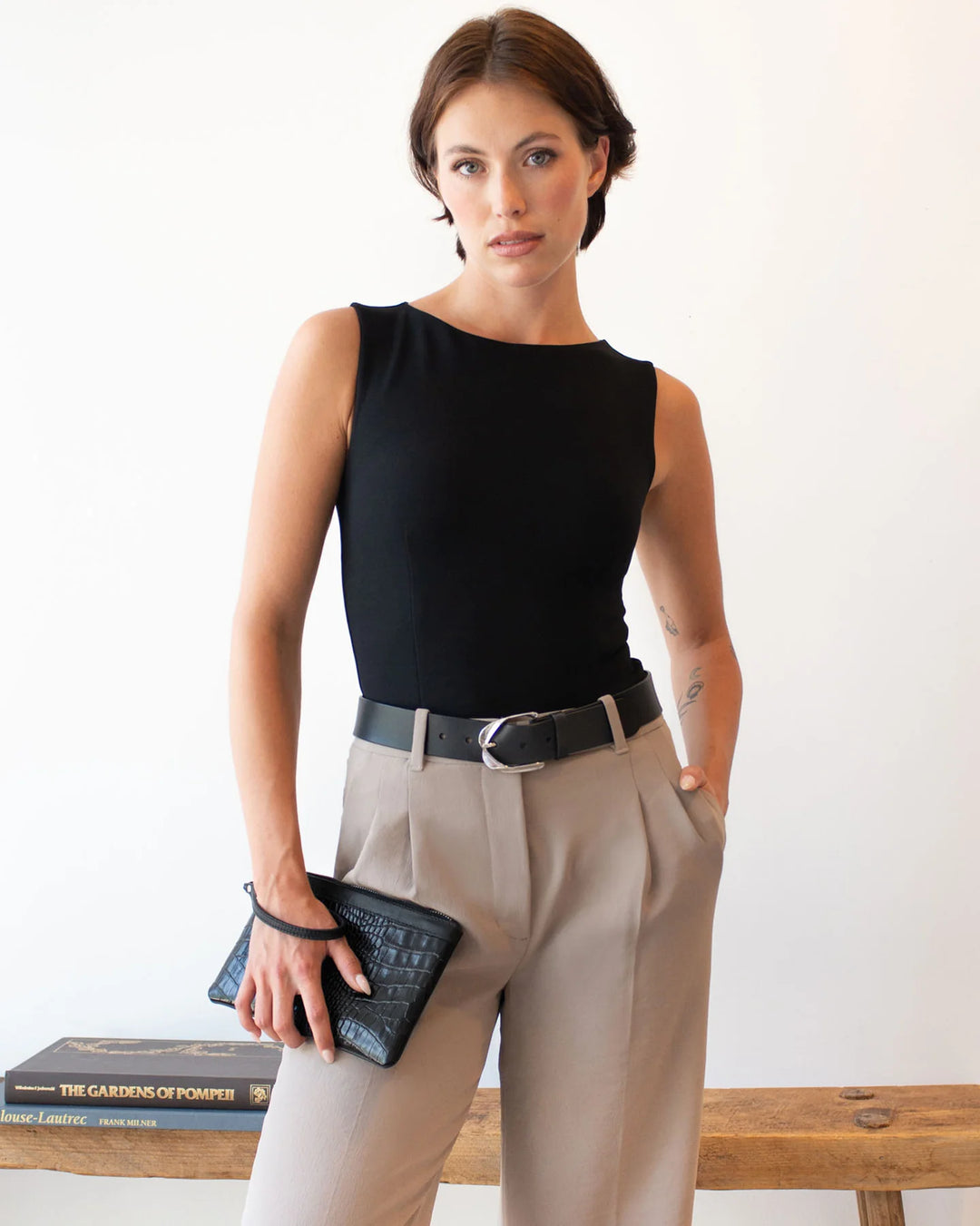 Ceinture en cuir grainé Xela 1 3/8"