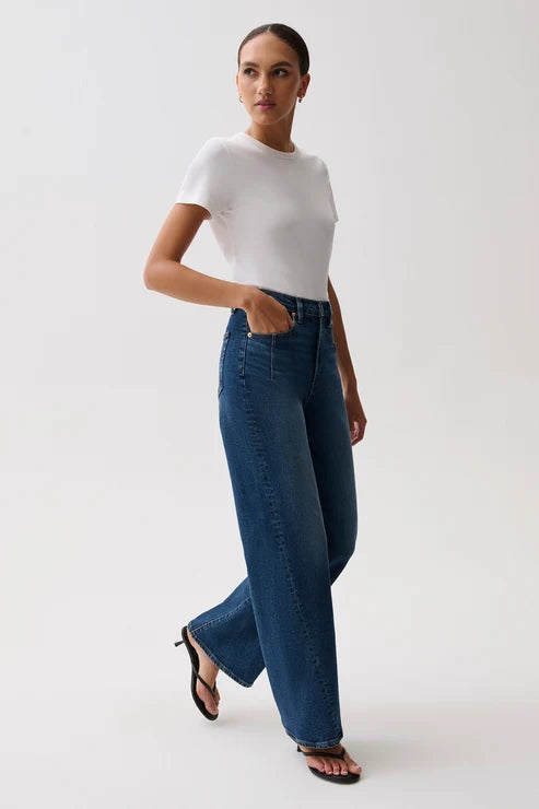 Jeans taille haute à jambes larges Kyra