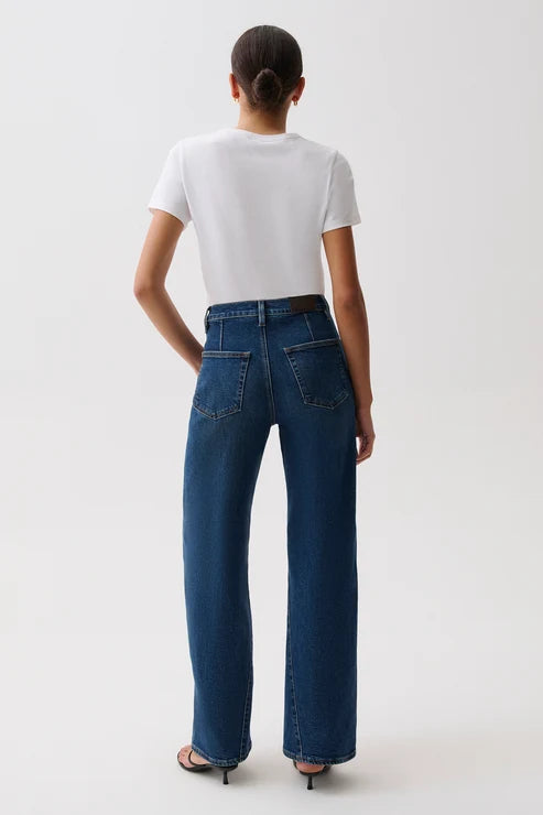Jeans taille haute à jambes larges Kyra
