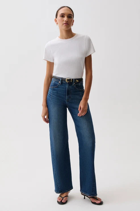 Jeans taille haute à jambes larges Kyra