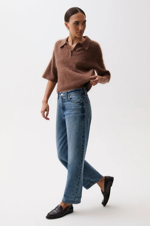 Jeans boyfriend à revers roulés Donny