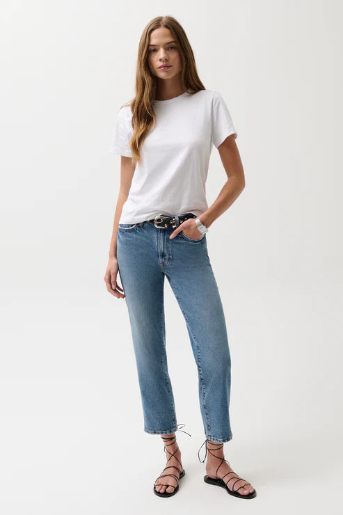 Jeans droit Aleks à coupe courte