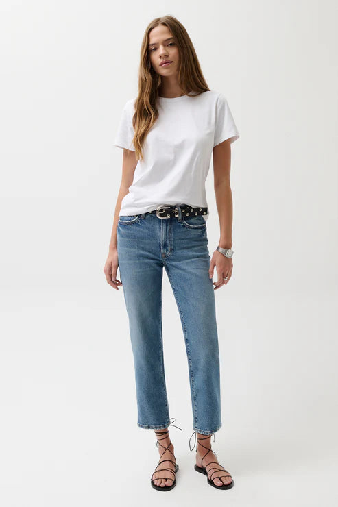 Jeans droit Aleks à coupe courte