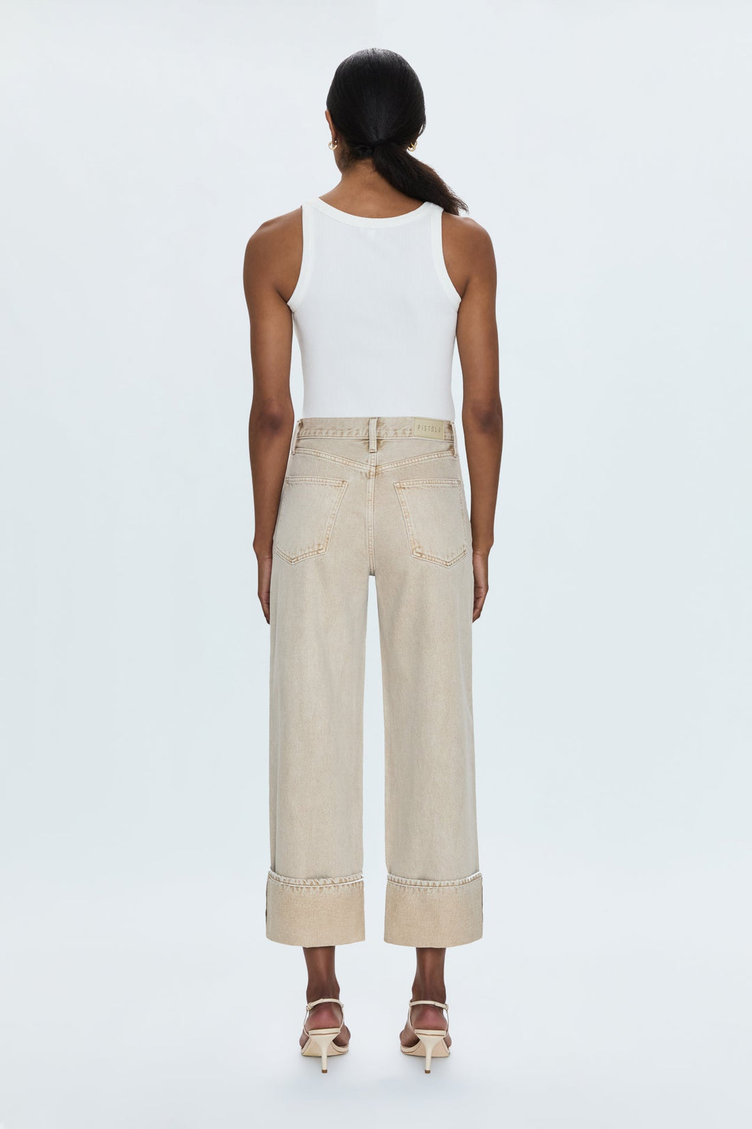 Jeans ample à taille haute et revers Ryder