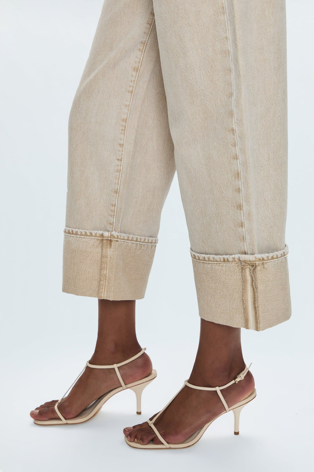 Jeans ample à taille haute et revers Ryder