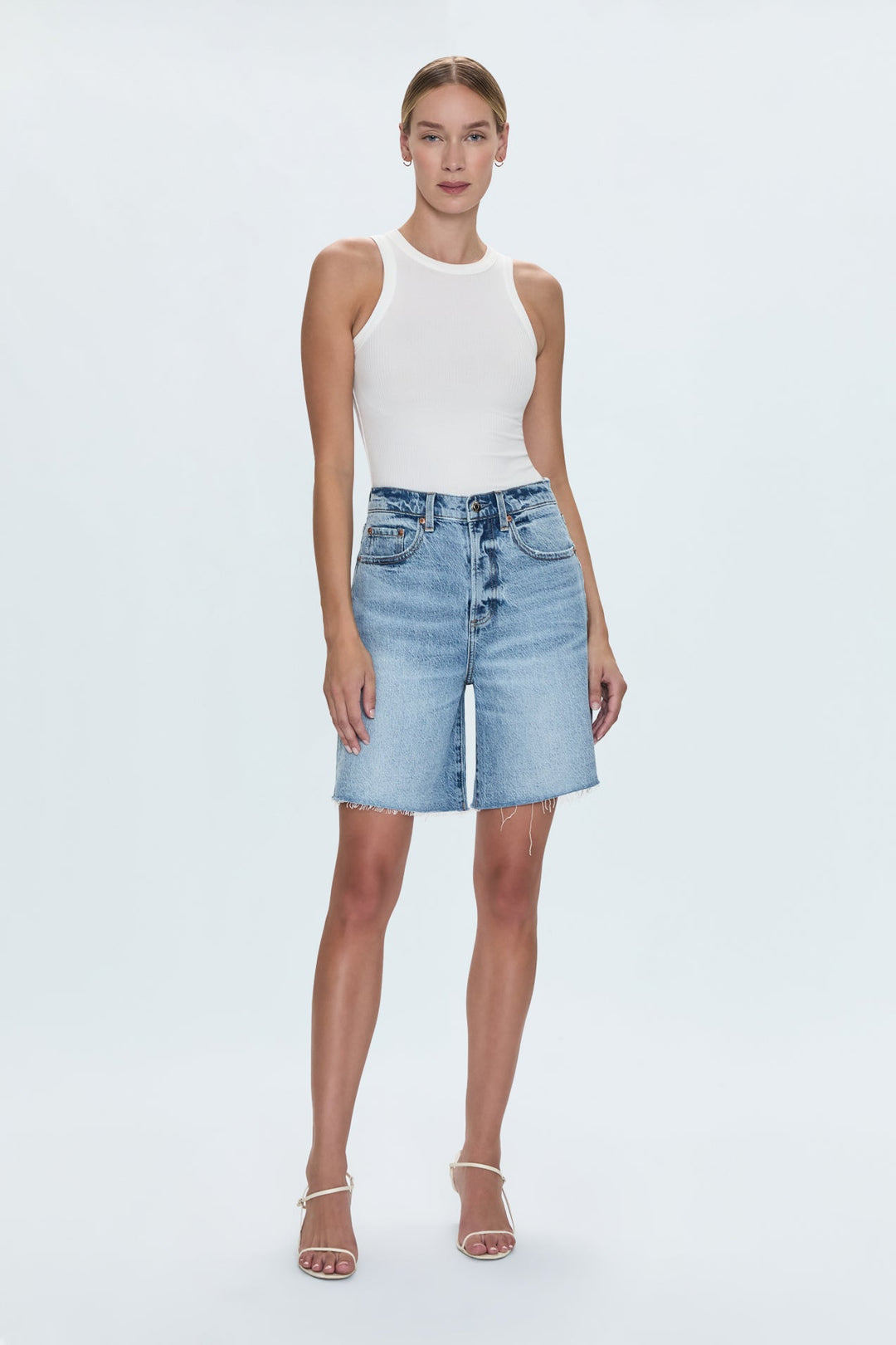 Short ample à taille haute avec ourlet effiloché Kaylee