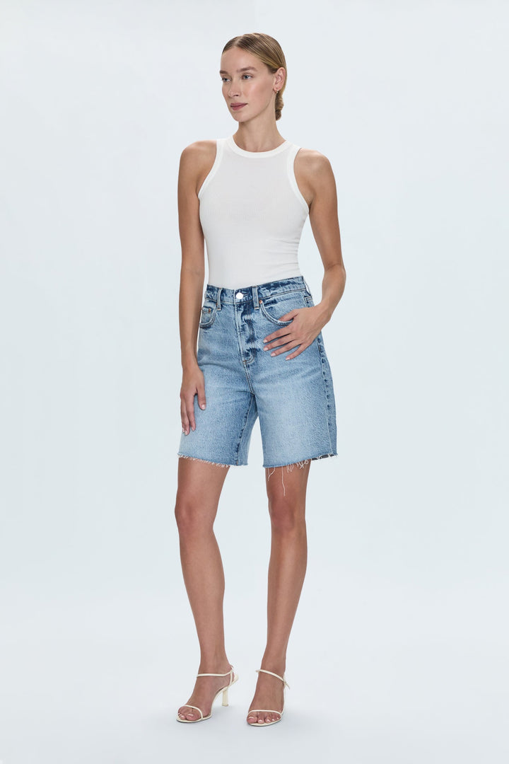 Short ample à taille haute avec ourlet effiloché Kaylee