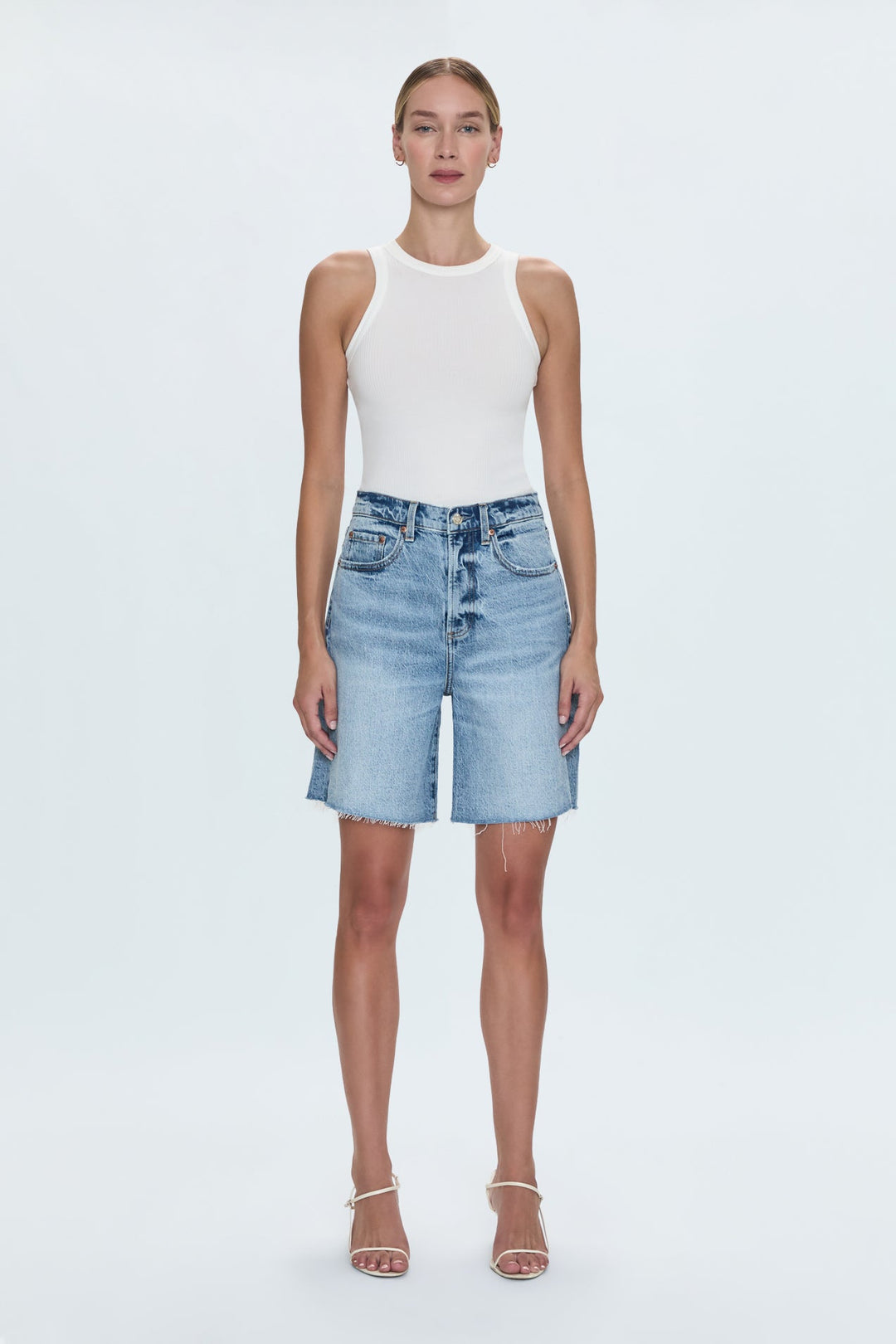 Short ample à taille haute avec ourlet effiloché Kaylee