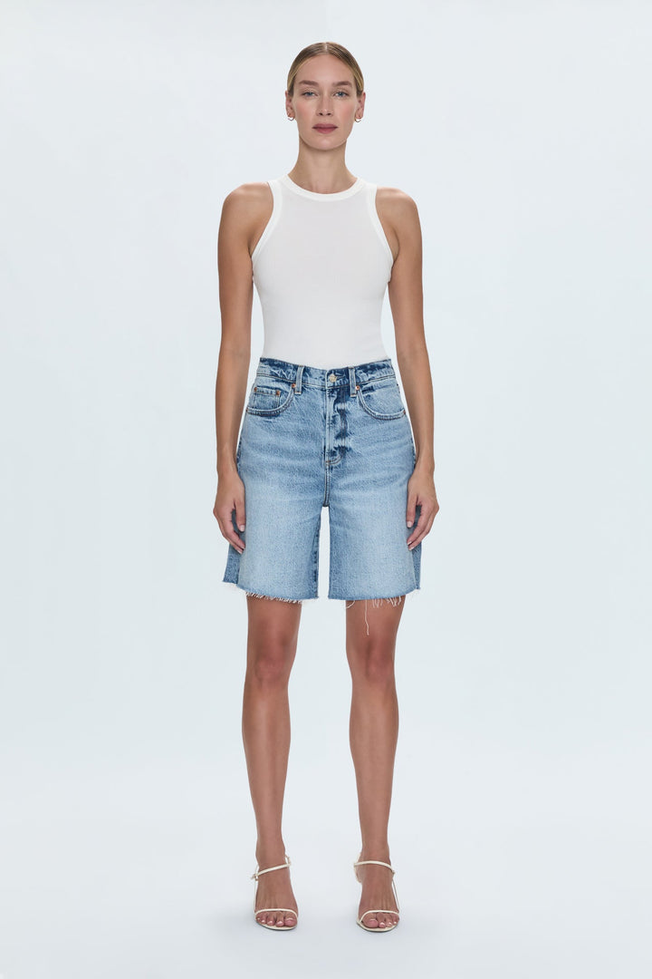 Short ample à taille haute avec ourlet effiloché Kaylee