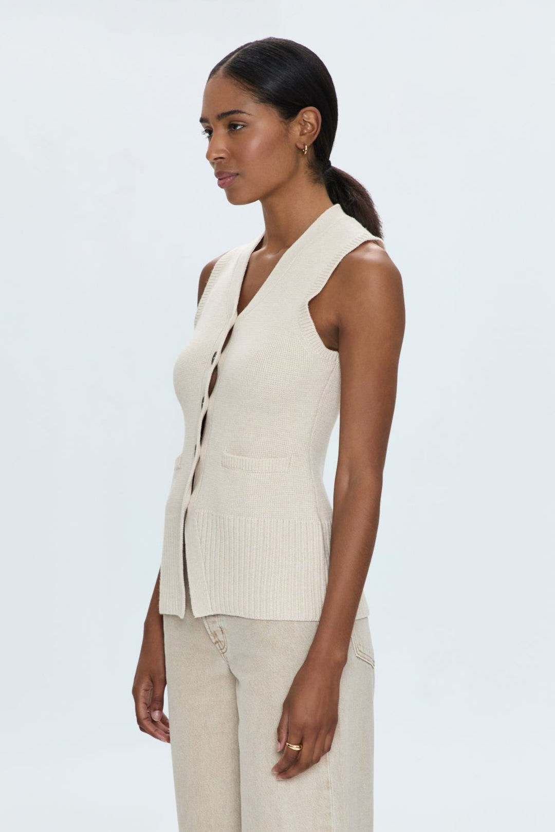 Gilet boutonné sans manches Audra