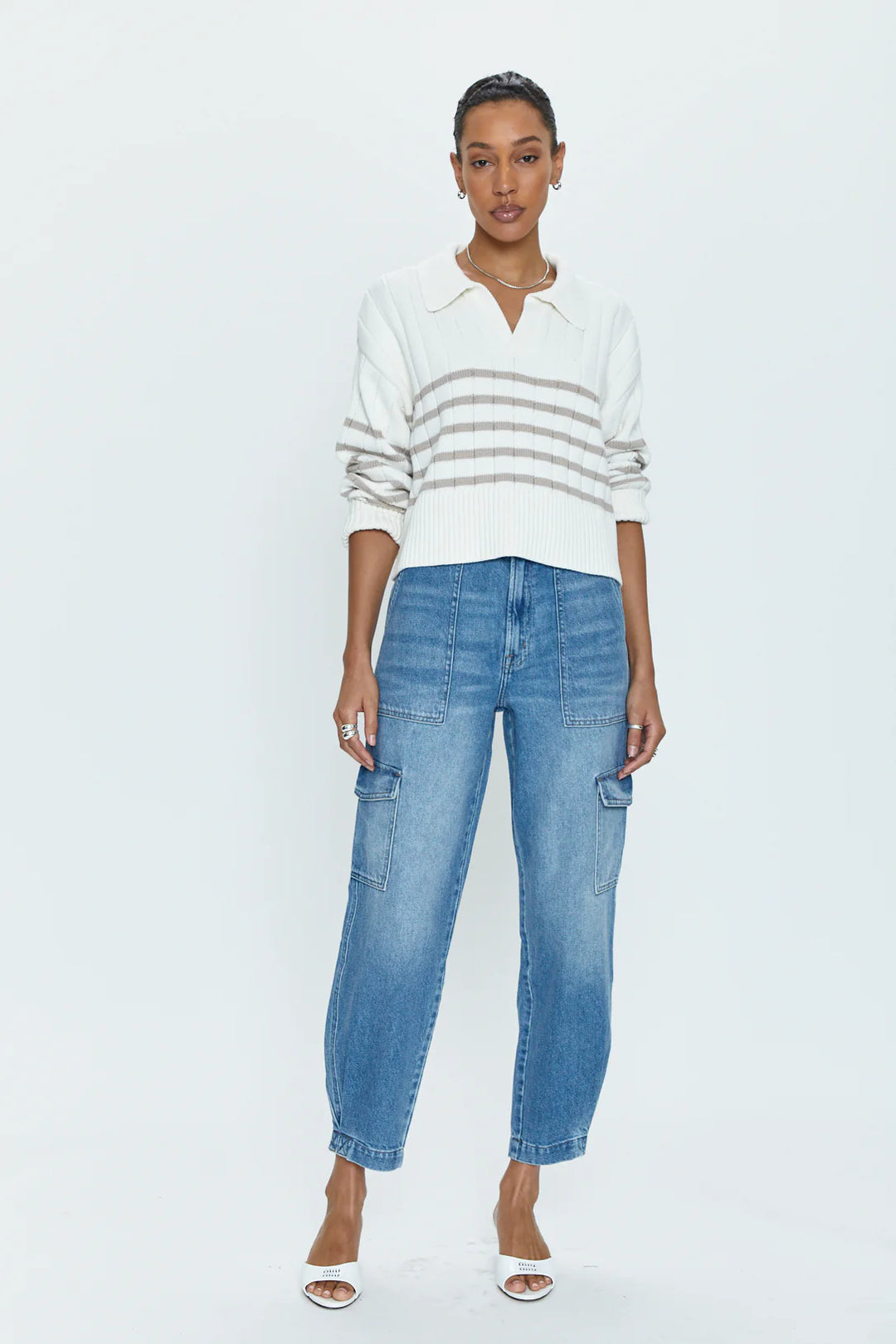 Jeans cargo coupe décontractée Josephine