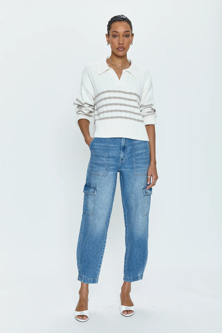 Jeans cargo coupe décontractée Josephine
