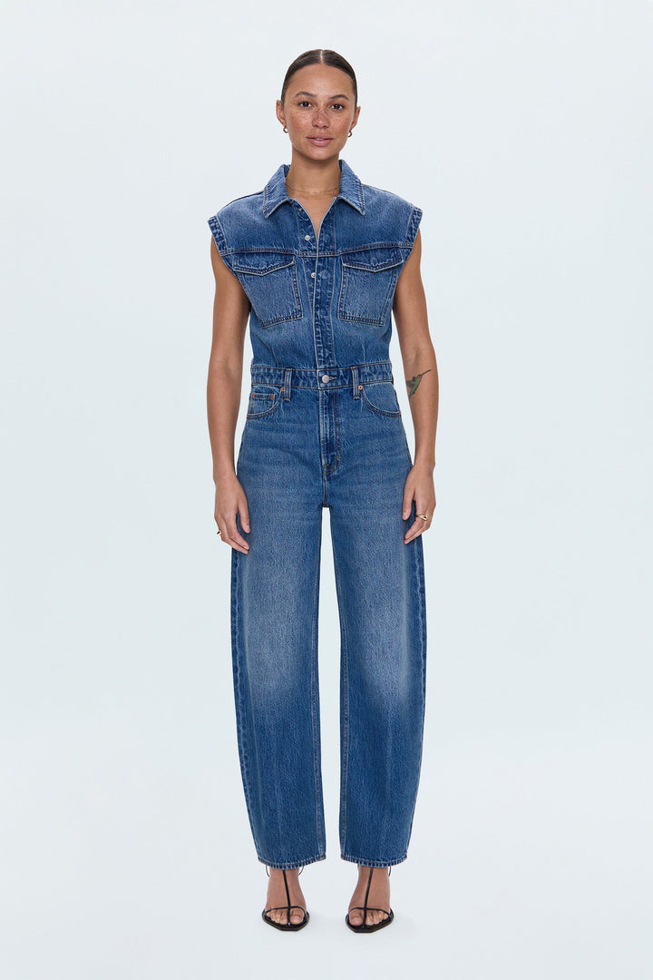 Combinaison en denim sans manches Ace