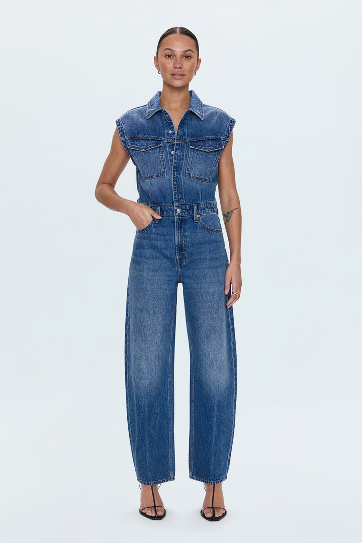 Combinaison en denim sans manches Ace