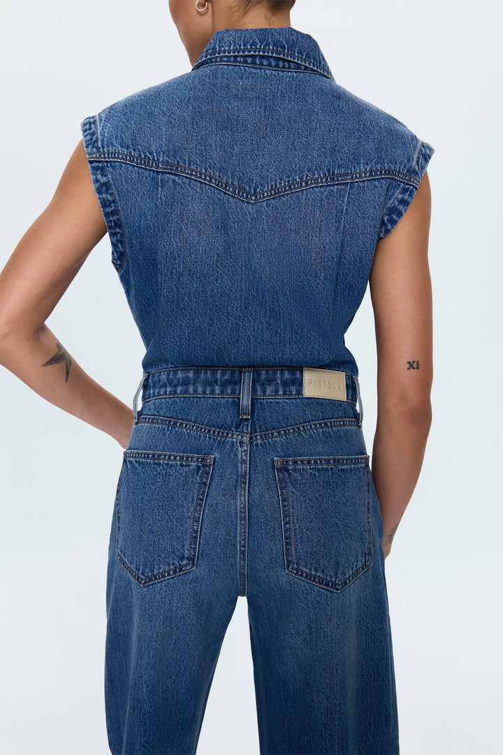 Combinaison en denim sans manches Ace