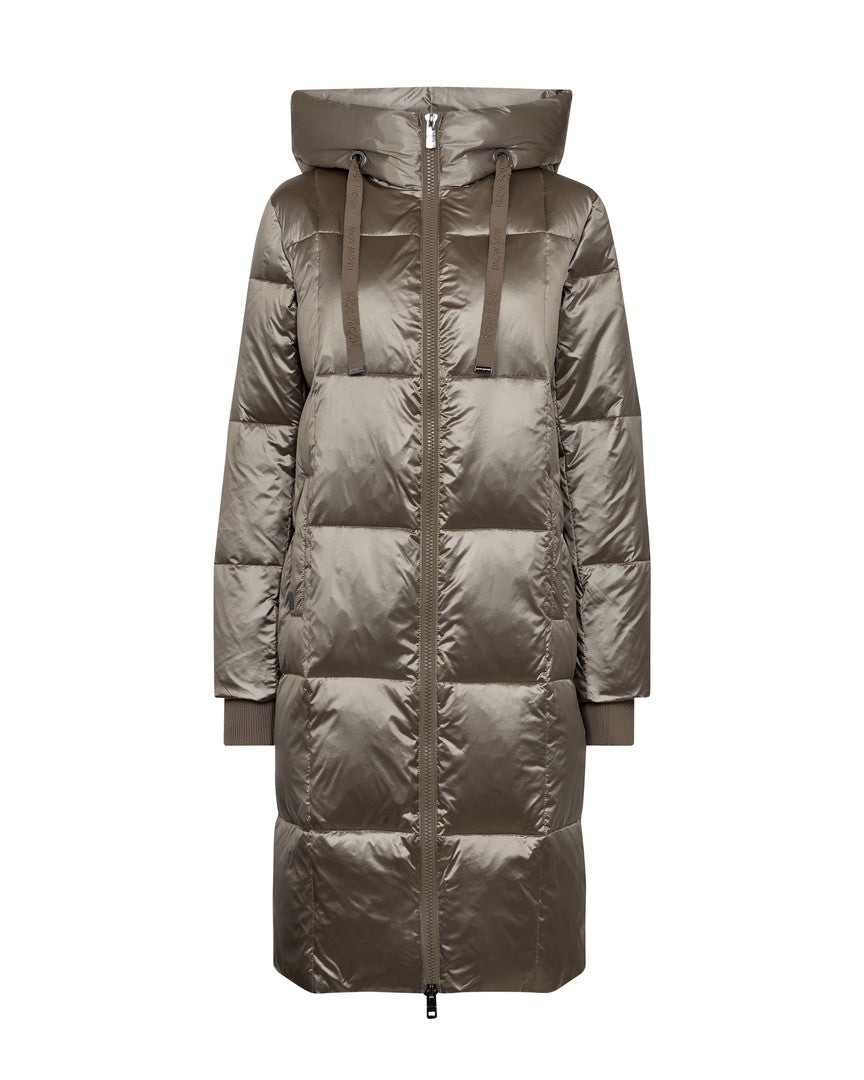 Manteau long en duvet avec fini métallique Nova - HIVER