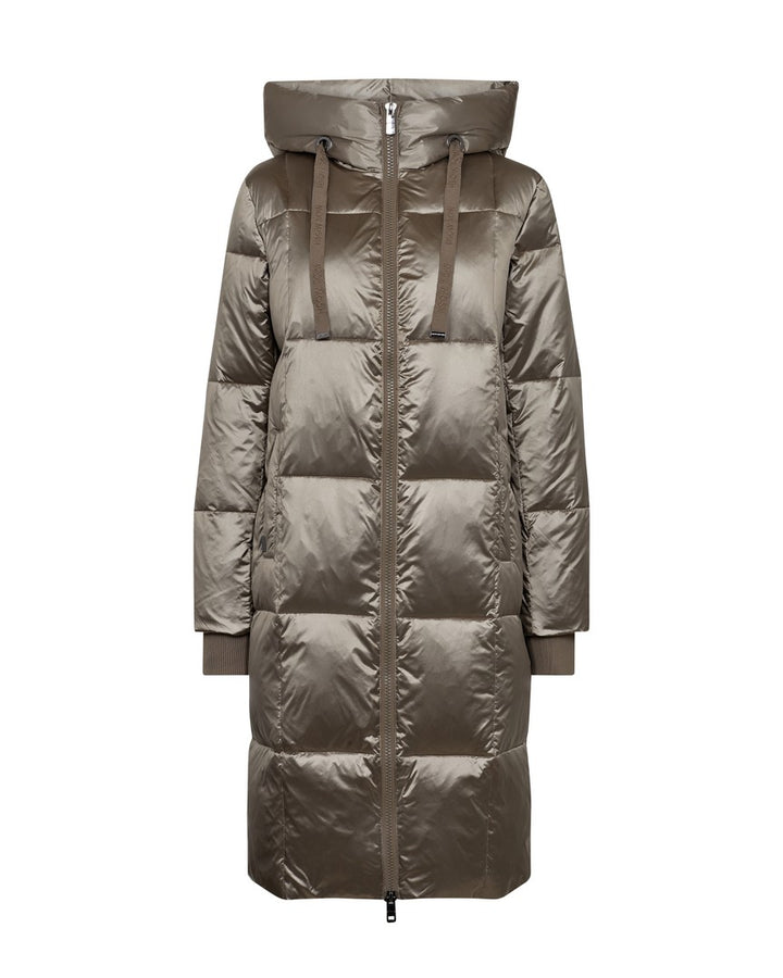 Manteau long en duvet avec fini métallique Nova - HIVER