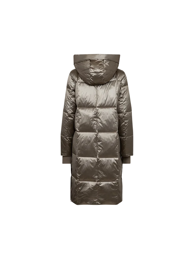 Manteau long matelassé à capuchon Nova