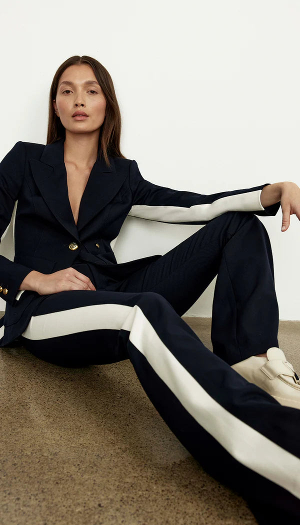 Pantalon tuxedo bootcut rayé