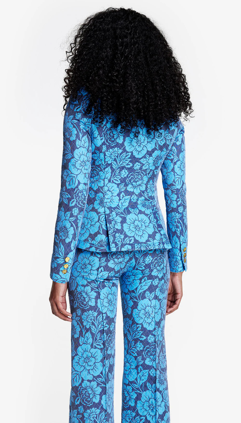 Veston capitonné avec motif floral