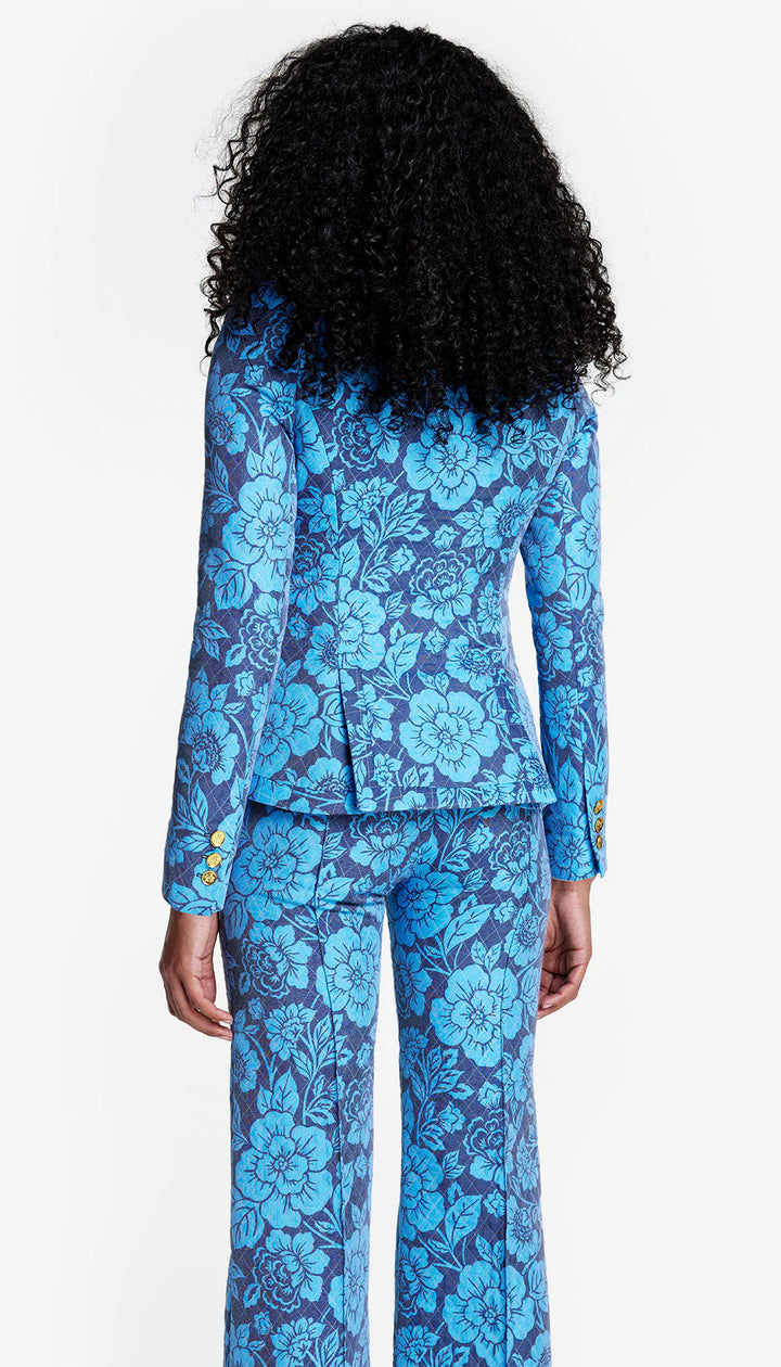Veston capitonné avec motif floral