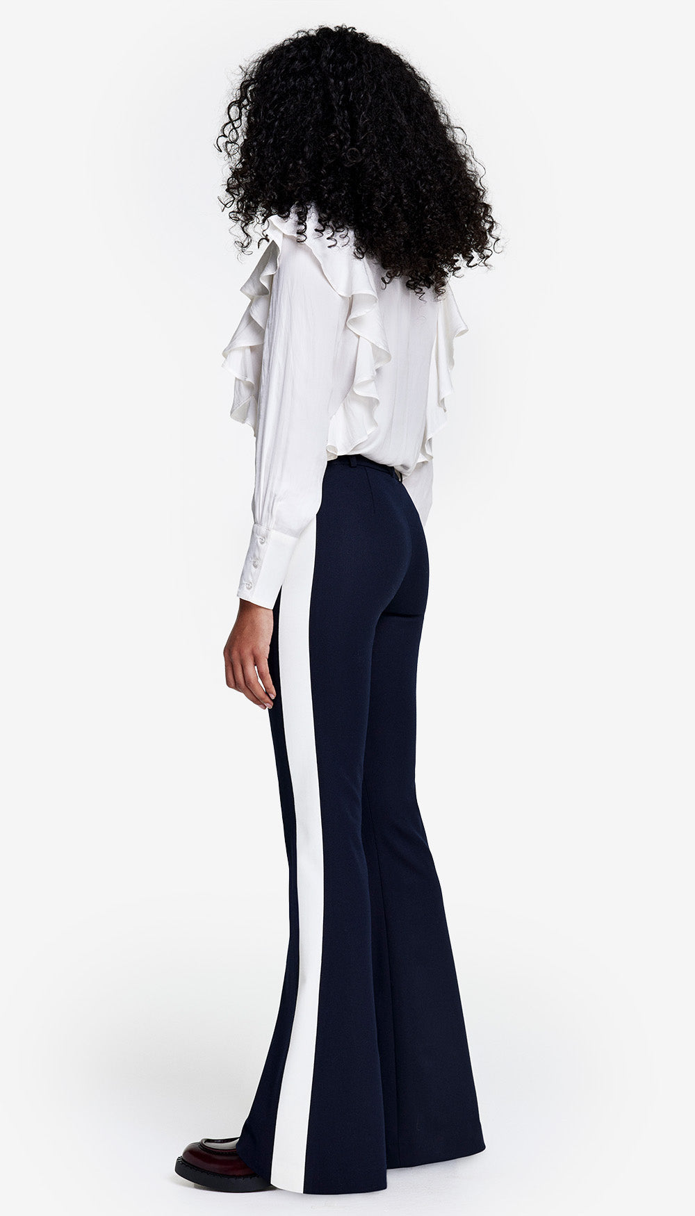 Pantalon tuxedo bootcut rayé