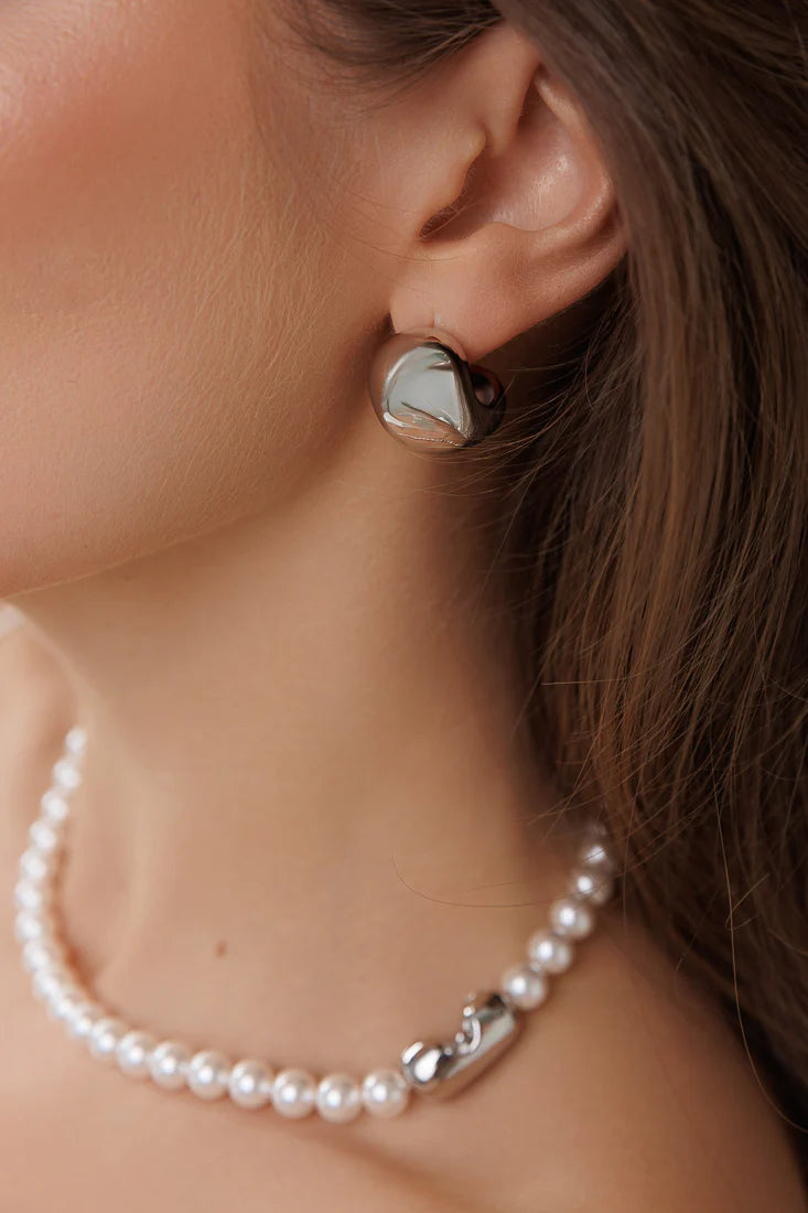 Boucles d'oreilles demi-anneaux larges