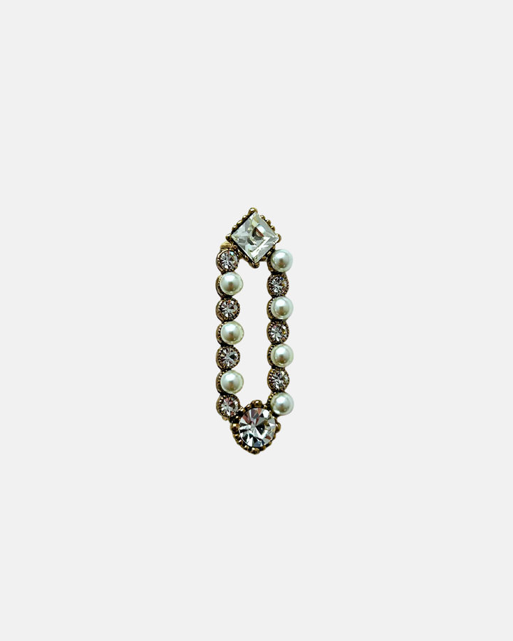 Broche épingle perlée
