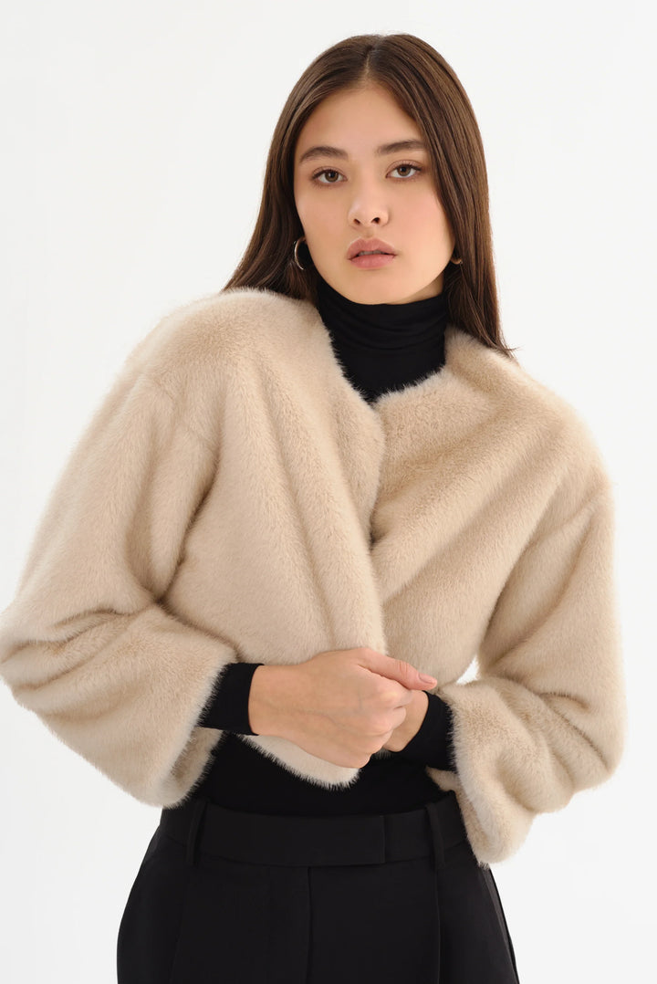 Veste courte en fausse fourrure Rowdie