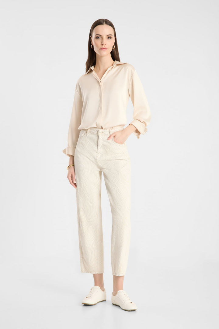 Jeans à imprimé zébré Hanni