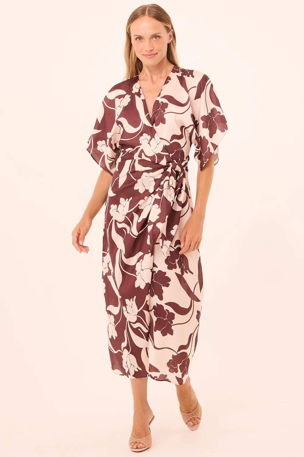 Robe portefeuille à imprimé floral Hadassa