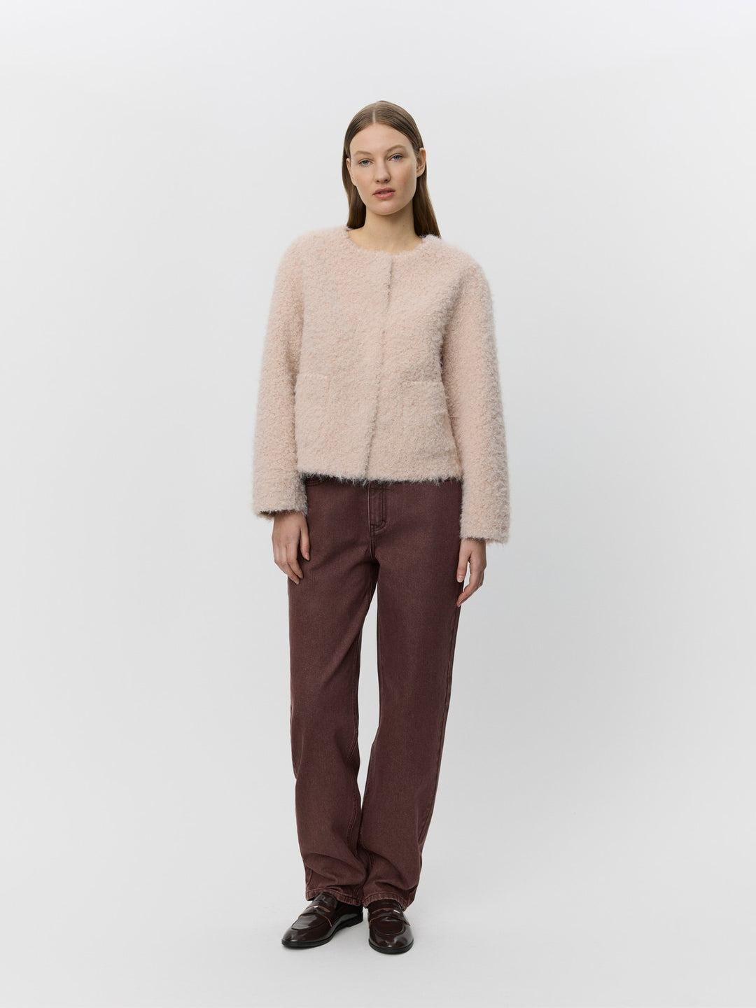 Veste courte en fausse fourrure Juno