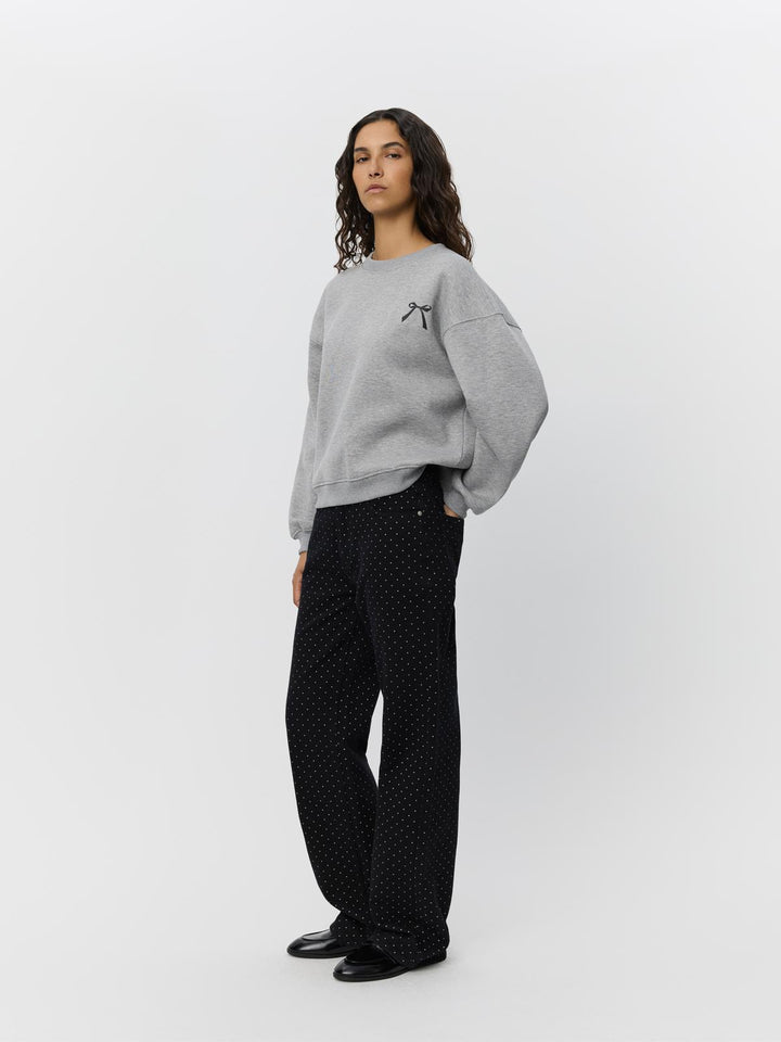 Sweat-shirt avec motif boucle et inscription Eli