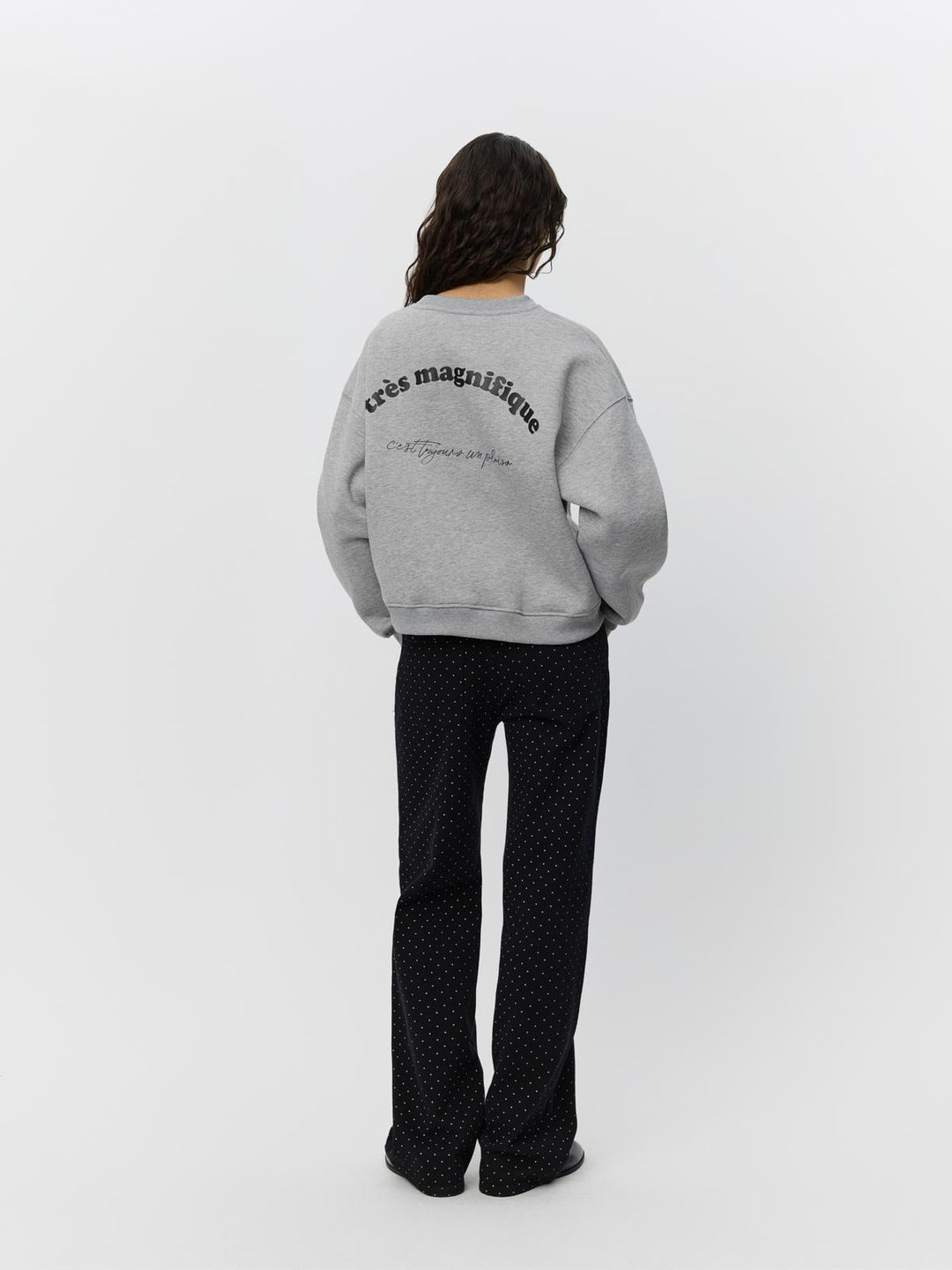 Sweat-shirt avec motif boucle et inscription Eli