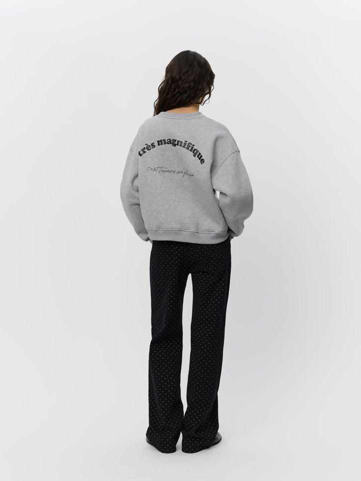 Sweat-shirt avec motif boucle et inscription Eli