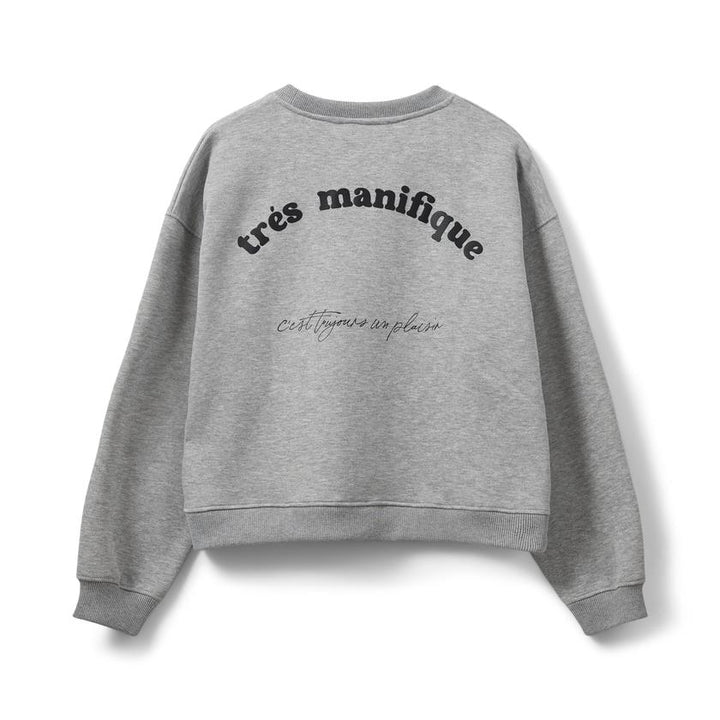 Sweat-shirt avec motif boucle et inscription Eli