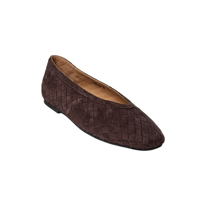 Ballerines en cuir suède tressé Ana