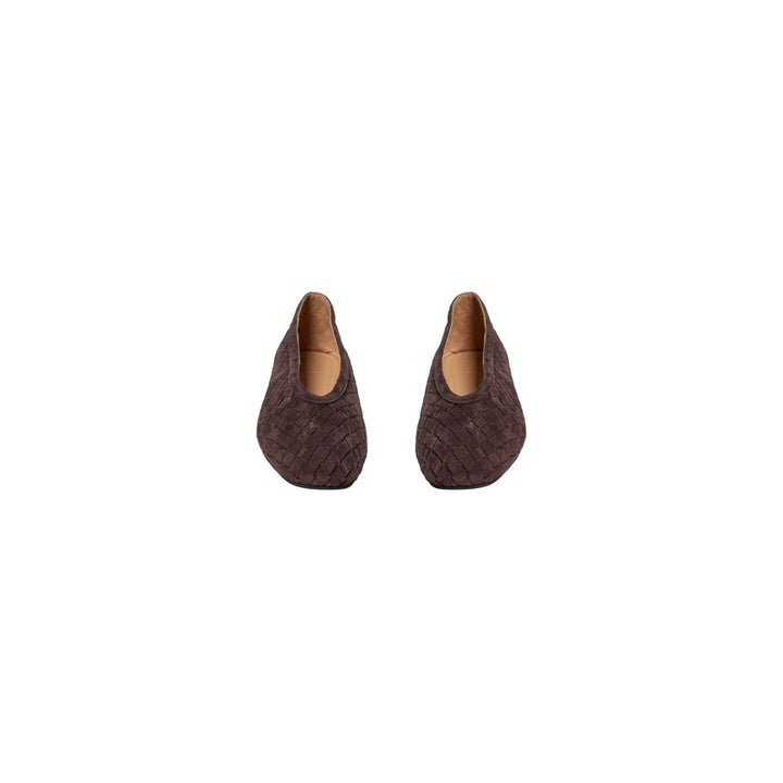 Ballerines en cuir suède tressé Ana