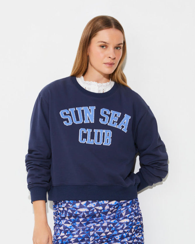 Sweat-shirt en coton avec écriture Sailor