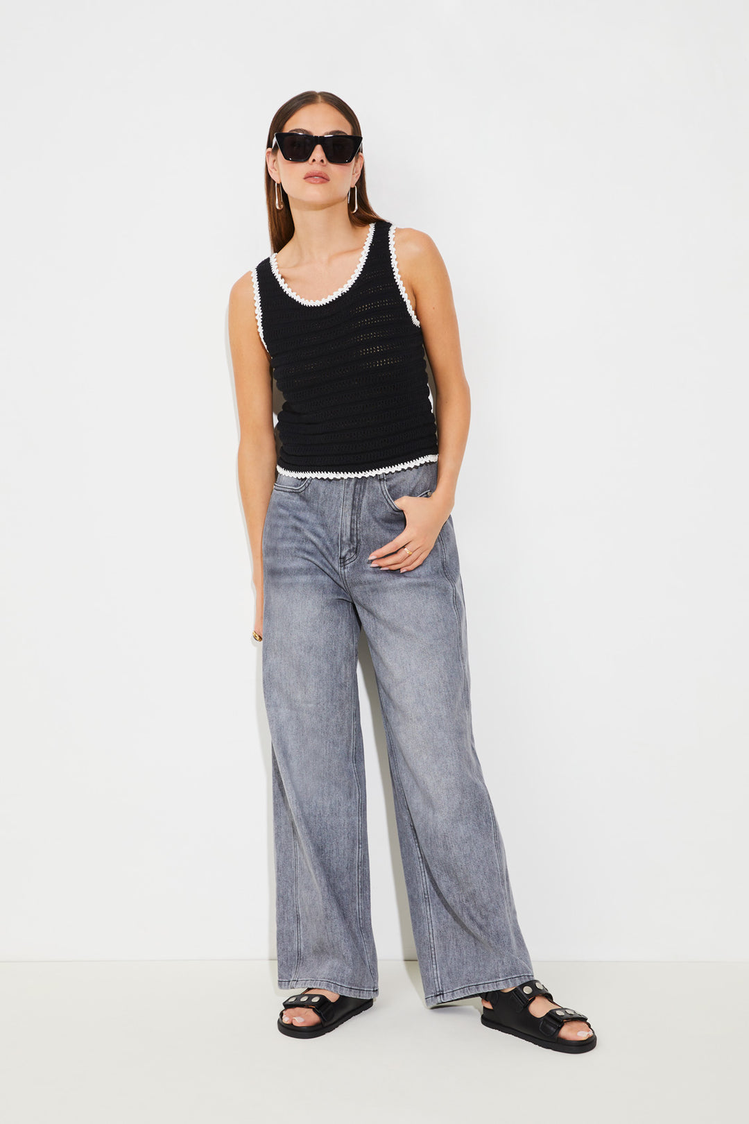 Camisole en coton ajourée Pidgi