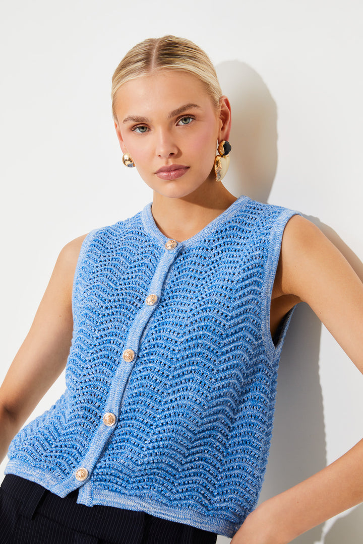 Gilet en maille ajourée Gemi