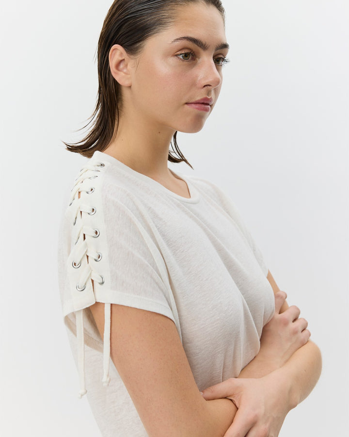 T-shirt Aleid à laçage sur les épaules