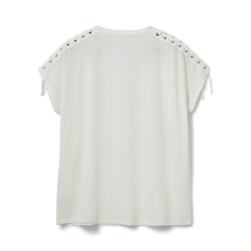 T-shirt Aleid à laçage sur les épaules