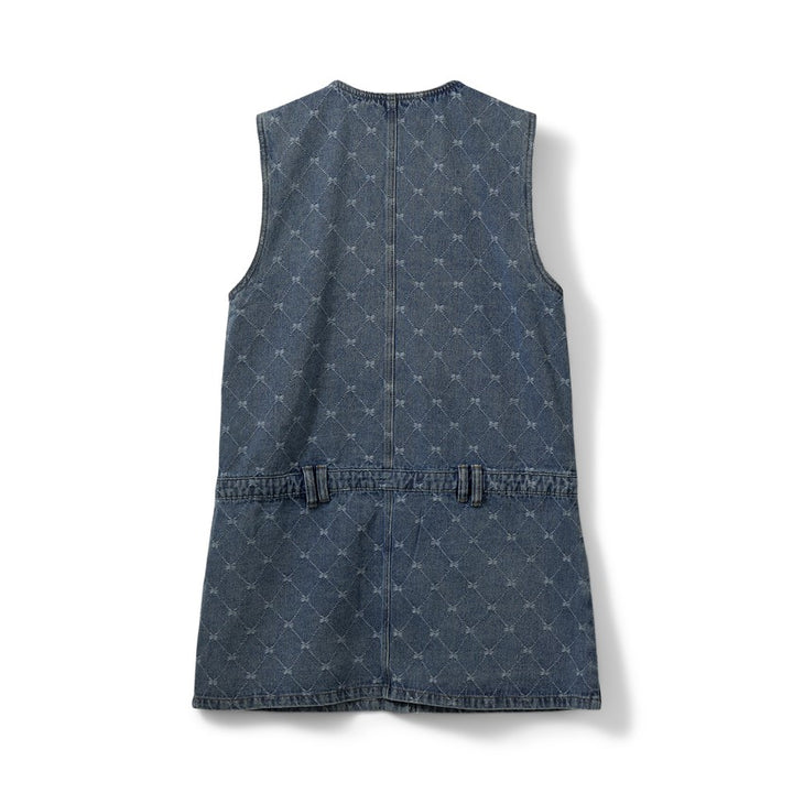 Robe Albertine sans manches en denim