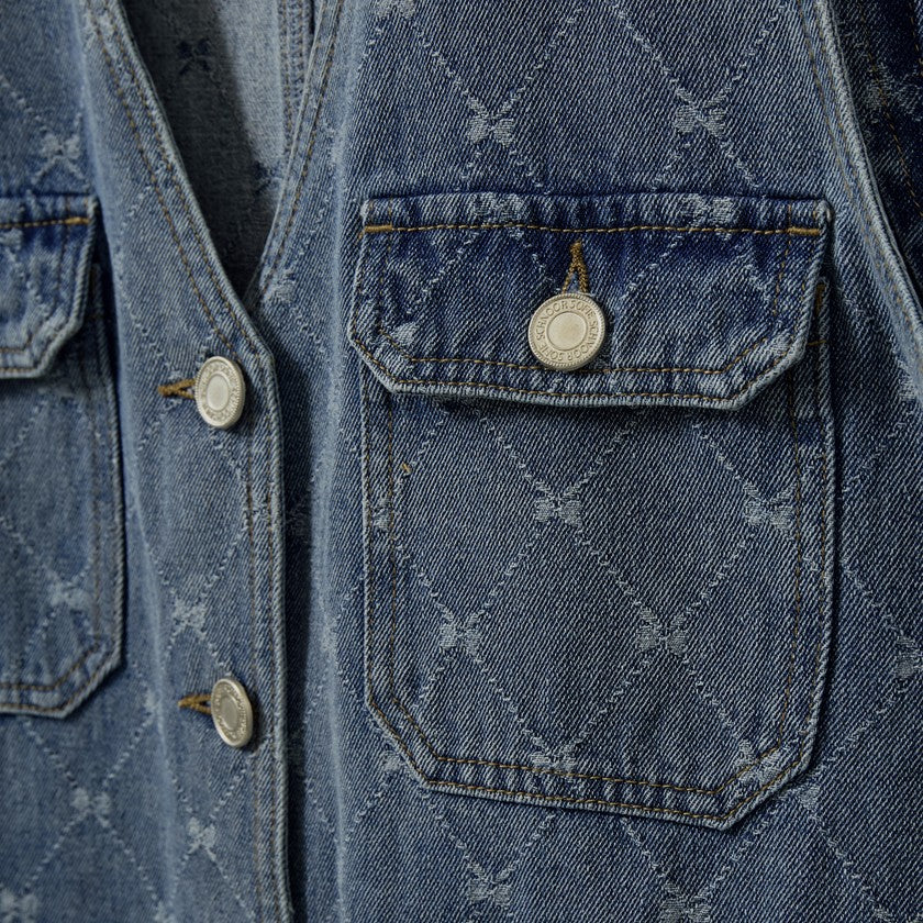 Robe Albertine sans manches en denim