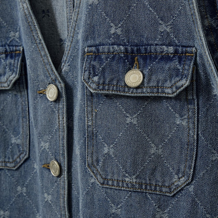 Robe Albertine sans manches en denim
